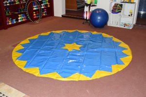 Circus Carpet - Circus Floor 3 meters Diameter Blue/Yellow