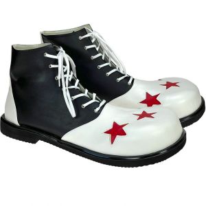 Clown Shoes White with Red Star