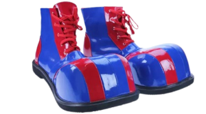Clown shoes blue/red