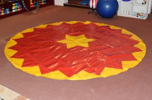 Circus Carpet - Circus Floor 3 meters Diameter Red/Yellow