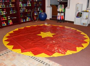 Circus Carpet - Circus Floor 4 meters Diameter Red/Yellow