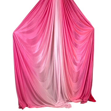 CX Aerial Silk Roze Wit Ombre 8 Meters