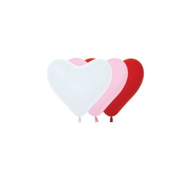 Sempertex, Heart Balloon, 15 cm, LOVE Mix, 50 Pieces Sempertex, Heart Balloon, 15 cm, LOVE Mix, 50 Pieces