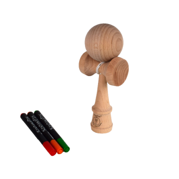 Sunrise Kendama Street - Wood Colour with Markers