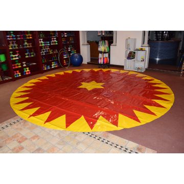 Circus Mat Diameter 5 meters red/yellow Serrated Edge