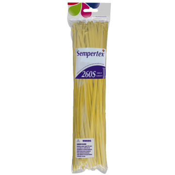 Sempertex - 260 Nozzle Up - GEEL - Modelleerballonnen 50 stuks