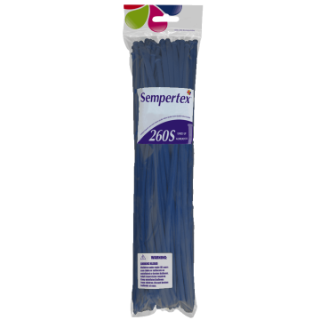 Sempertex - 260 Nozzle Up - KONINGS BLAUW - Modelleerballonnen 50 stuks