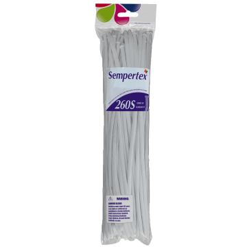 Sempertex - 260 Nozzle Up - WIT - Modelleerballonnen 50 stuks