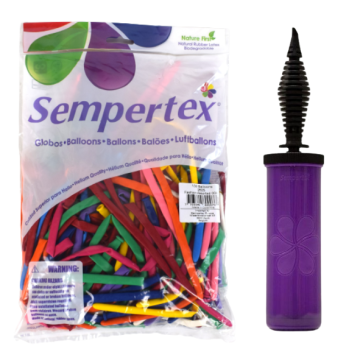 Sempertex – Modelling Balloons SET 100 pcs + Balloon Pump Sempertex – Modelling Balloons SET 100 pcs + Balloon Pump